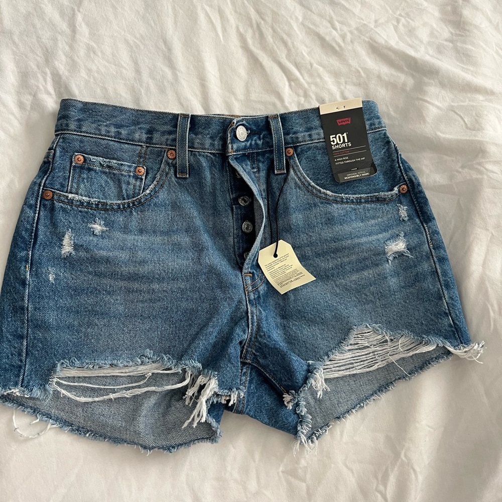 Levi's Women's Blue Denim Shorts